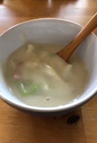 米粉を使った豆乳スープ