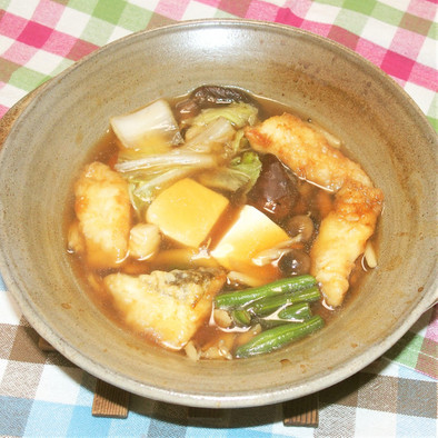 キノコと海鮮のとろみ土鍋の写真