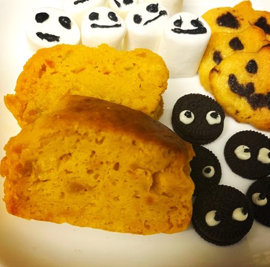 ハロウィン☆かぼちゃのパウンドケーキの写真