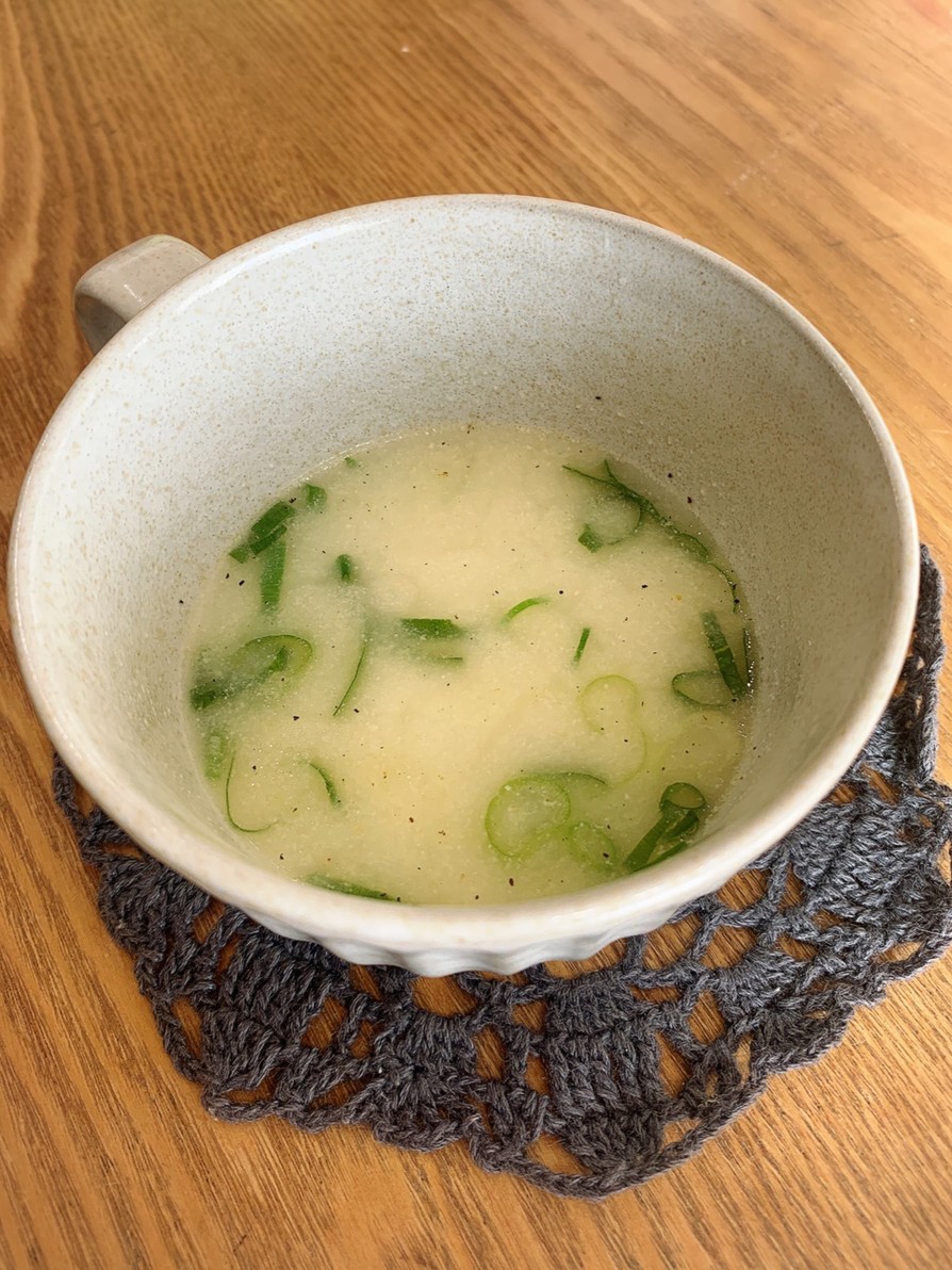 昨日の夕飯リメイク　朝スープの画像
