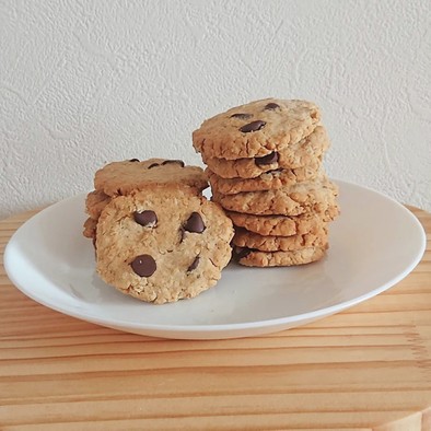 米粉で作るチョコチップクッキーの写真