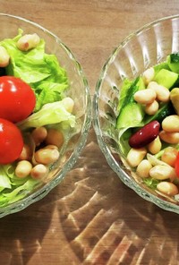 サラダ豆&プチトマトチェリー脱マンネリ化