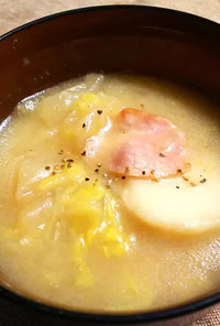 里芋とねぎの味噌スープ