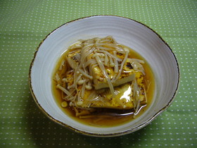 焼き豆腐のとろ~り♪えのきあんかけ