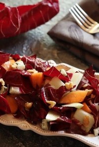 プレコーチェと柿の和洋折衷秋サラダ