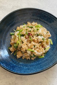 野沢菜の玄米チャーハン