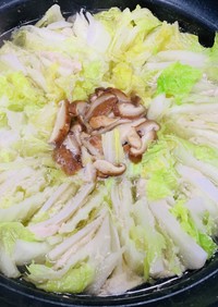 鶏むね肉、白菜、大根のミルフィーユ鍋