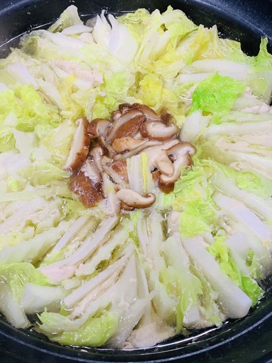 鶏むね肉、白菜、大根のミルフィーユ鍋の写真