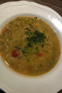 レンズ豆とスペルト小麦のスープ