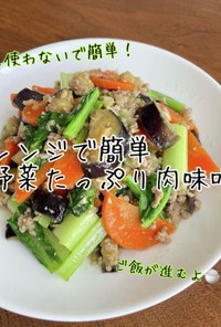 レンジで簡単野菜たっぷり肉味噌