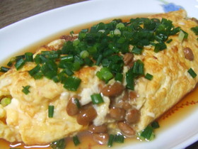 和風オムレツ★納豆のふんわり豆腐卵包み