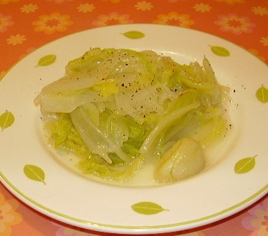 白菜のオリーブオイル蒸しの画像