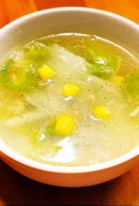 寒い夜に☆白菜とツナのスープ