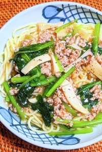 小松菜の和風あんかけスパゲッティ