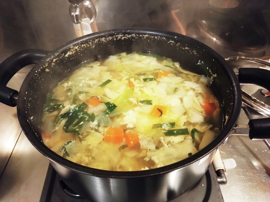 ニラ玉野菜スープの画像