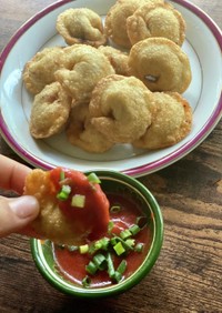 ウズベキスタン♡赤インゲン豆の揚げ餃子