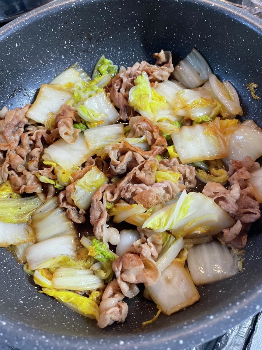 豚バラ白菜の炒め物の画像