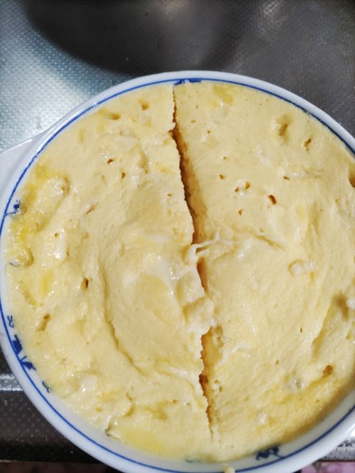 糖質制限　生おからチーズ蒸しケーキの写真
