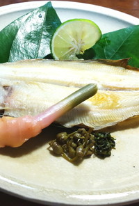 柳鰈の自家製干物　魚醤風味