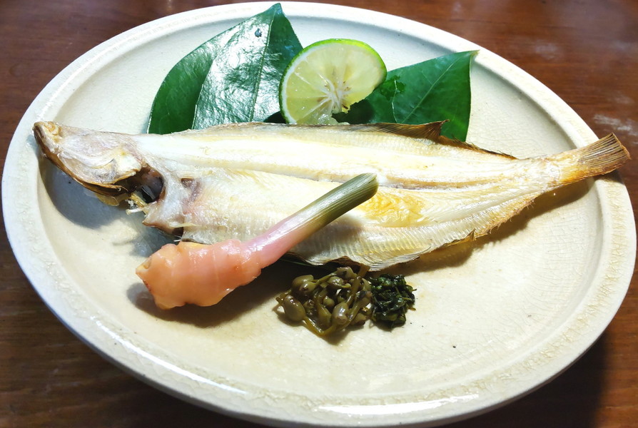 柳鰈の自家製干物　魚醤風味の画像