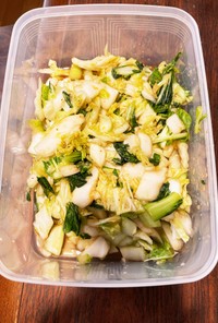 白菜＆青梗菜の自家製蜂蜜入りキムチ　甘口