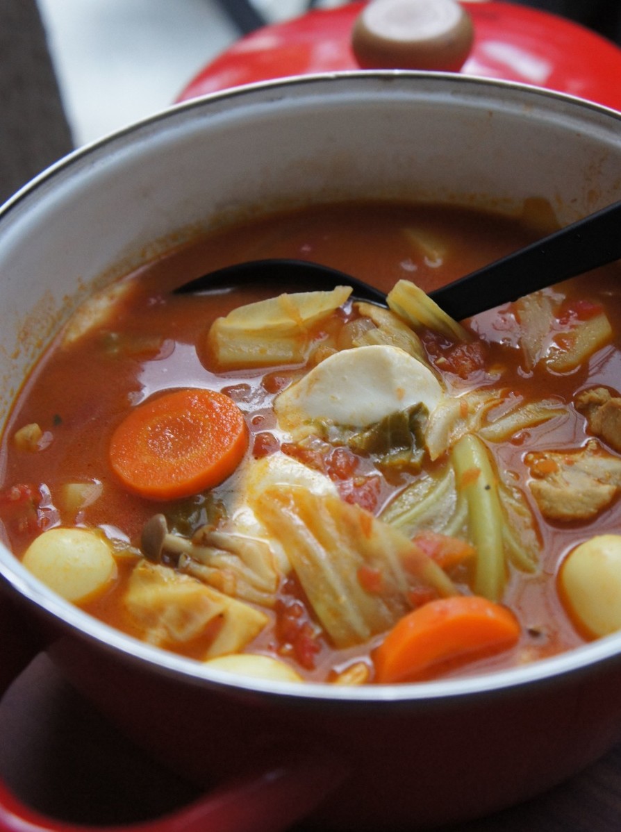 スープ風＊トマトカレー鍋の画像