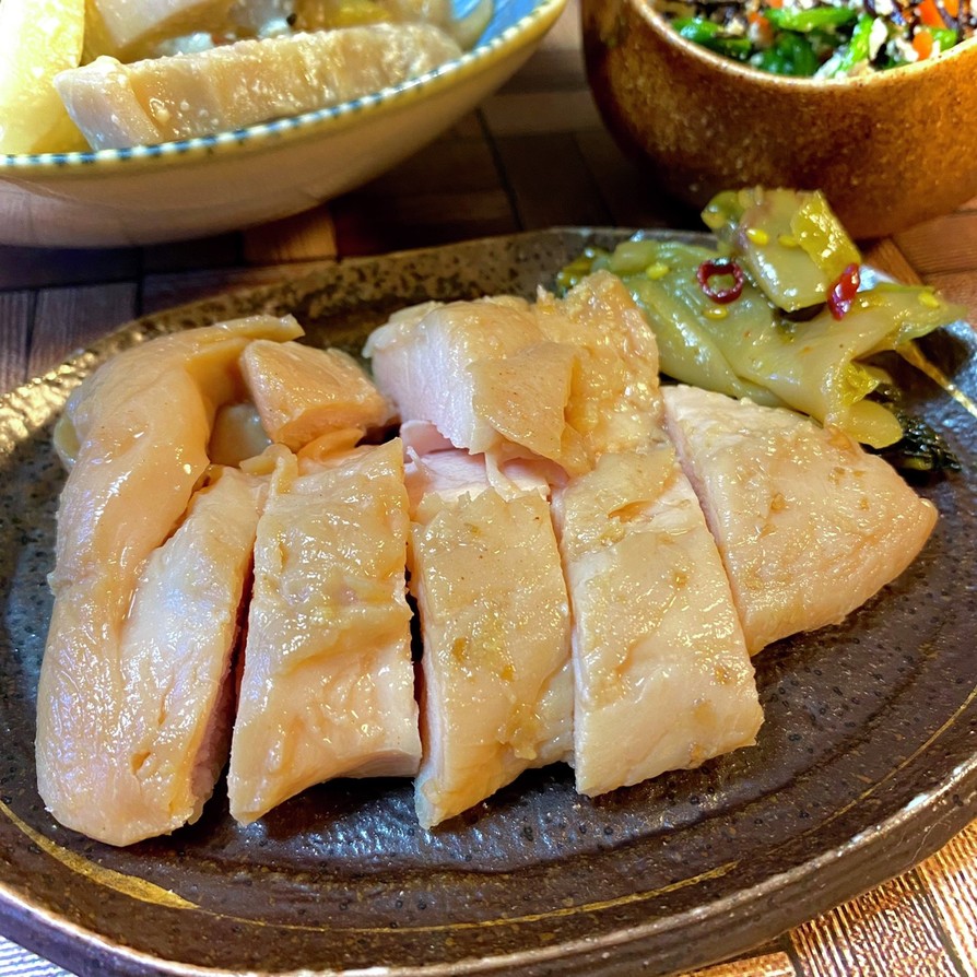 鶏胸肉サラダチキン★和風生姜味　低温調理の画像