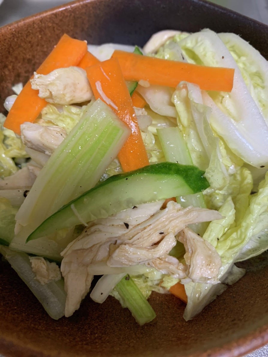 バリバリ食べる白菜サラダの画像