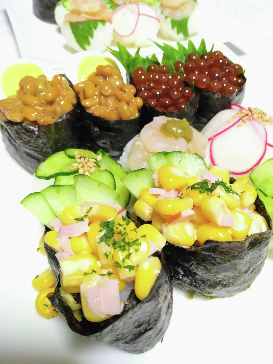 簡単♪手毬寿司＆軍艦巻き by ぽむぽむまりん 【クックパッド】 簡単おいしいみんなのレシピが393万品