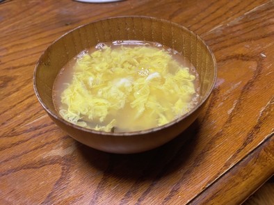 冷凍ホタテの解凍汁で作るうしおスープの写真