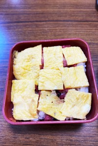 紅生姜薄焼き卵ライス（お弁当用貧乏飯）
