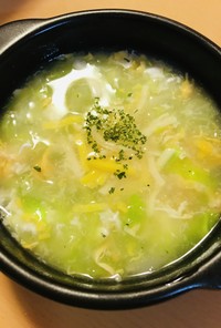 スープの素●キャベツの玉子チーズスープ
