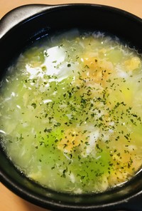 スープの素●キャベツのとろっと玉子スープ