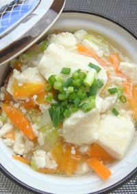 豆腐と鶏ひき肉、白菜のトロトロ丼