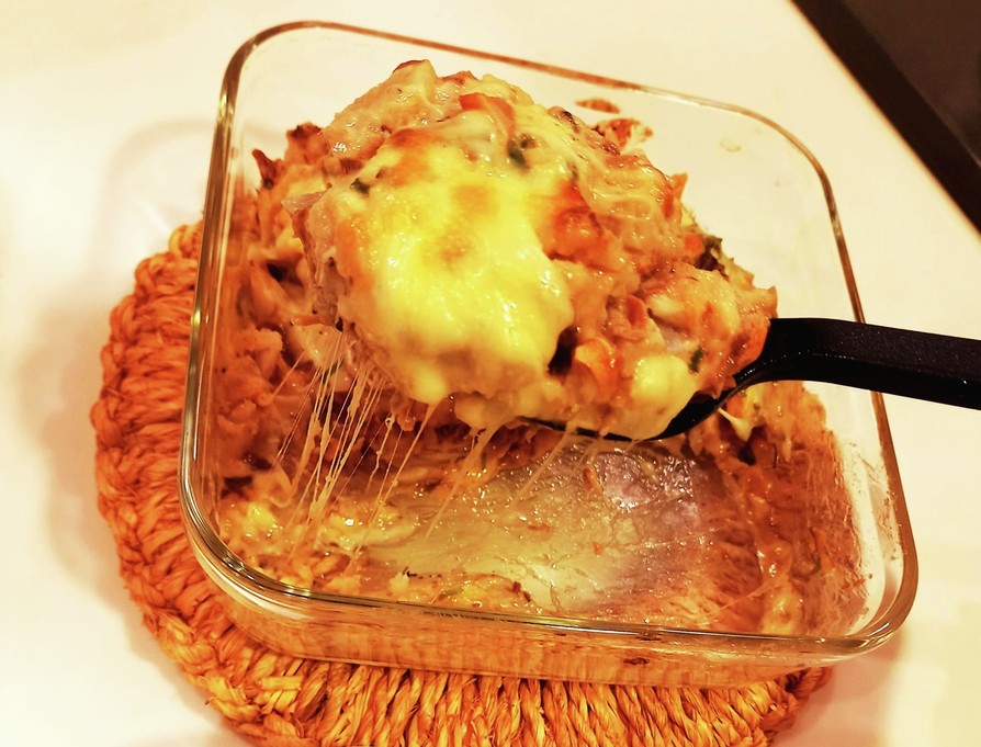里芋とさば味噌缶のチーズ焼きの画像