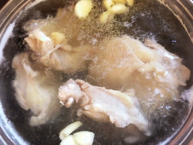 茹で鶏＆万能鶏出汁スープの写真