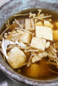 えのきと豆腐のとろろ昆布スープ