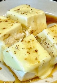 レンチンおつまみ♪ペッパーチーズ豆腐