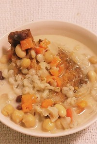 “食べる豆スープ･ごま豆乳チャウダー”