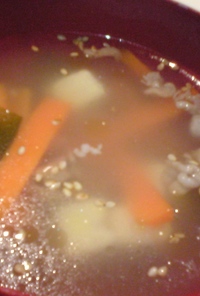 牛肉と豆腐の中華スープ