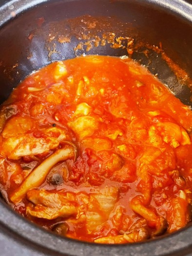 【電気圧力鍋】チキンのトマト煮込みの写真