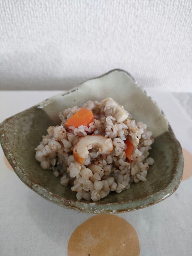 徳島郷土料理　そば米雑炊の写真