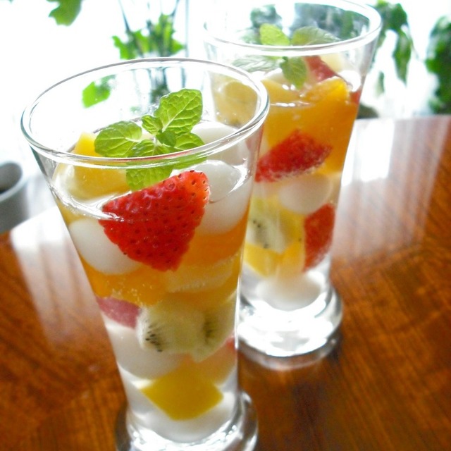 キラキラ 白玉フルーツポンチ レシピ 作り方 By Yoppy クックパッド 簡単おいしいみんなのレシピが371万品