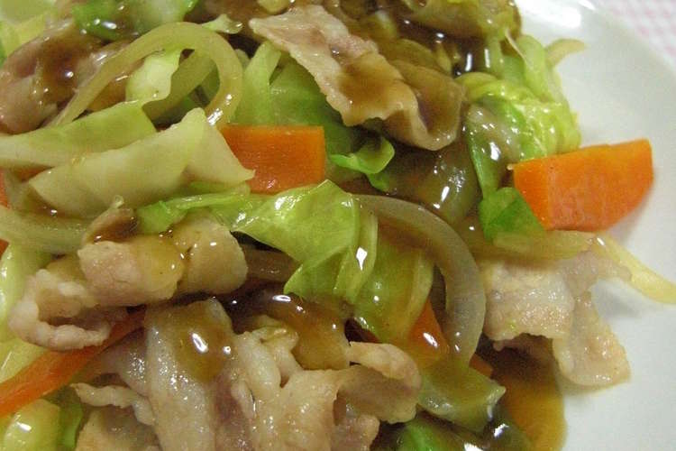 肉野菜炒めのソースあんかけ レシピ 作り方 By まりんまりりん クックパッド 簡単おいしいみんなのレシピが355万品