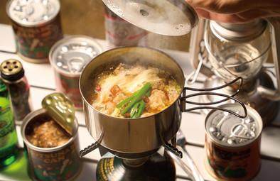 もつ鍋の缶詰で簡単牛もつ鍋♪しょうゆ味編の写真