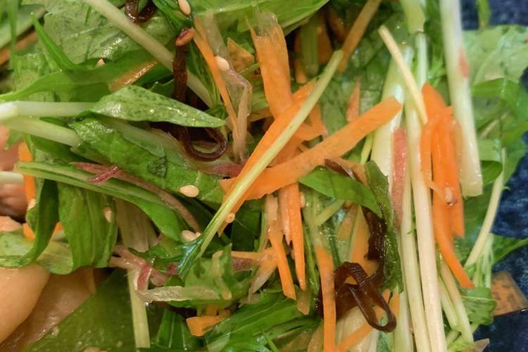 水菜と香菜サラダ レシピ 作り方 By クックe129b4 クックパッド 簡単おいしいみんなのレシピが378万品