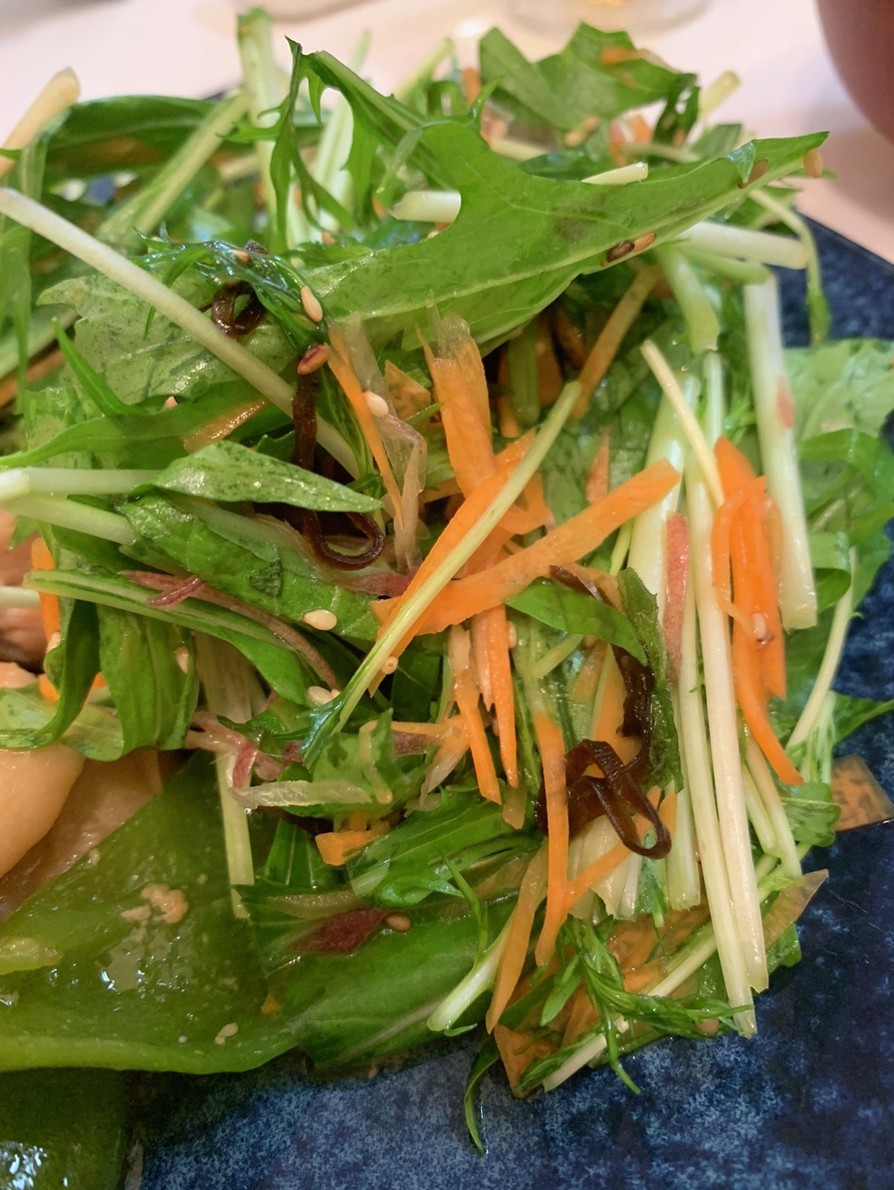水菜と香菜サラダの画像