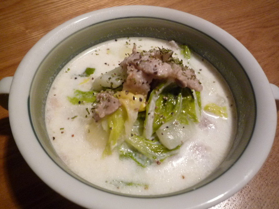 白菜を食べるスープの画像