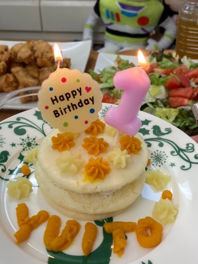 お誕生日ケーキ１歳の画像