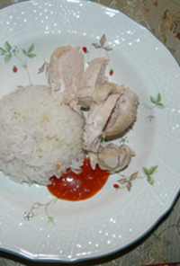 シンガポールで食べた海南鶏飯。